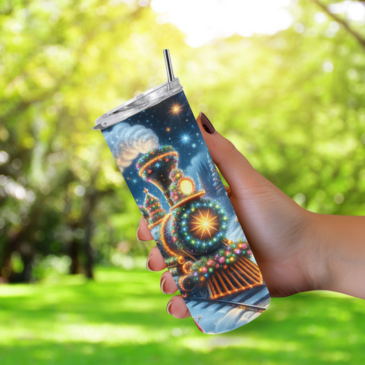 20 oz Tumbler "Polar Express Train"