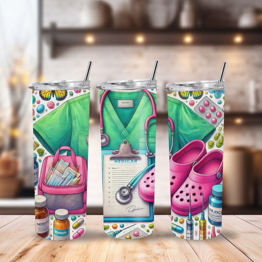 20 oz Tumbler "Nursing Scrubs"