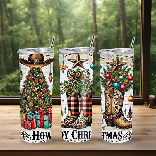 20 oz Tumbler "Howdy Christmas"