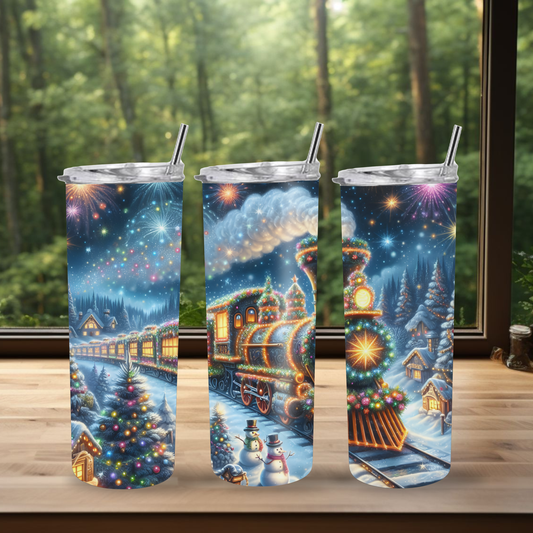 20 oz Tumbler "Polar Express Train"