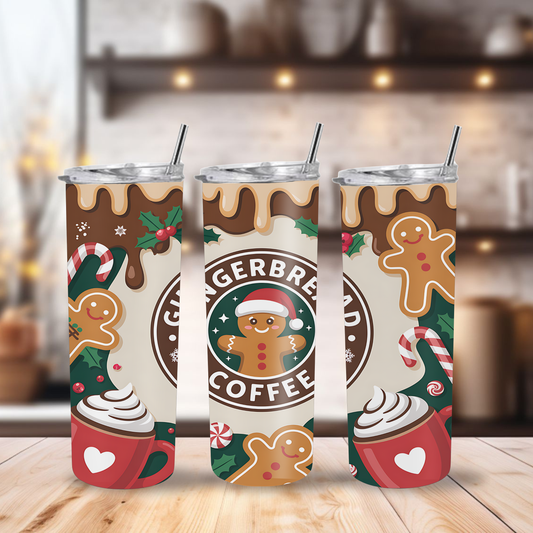 20 oz tumbler "Gingerbread Coffee"