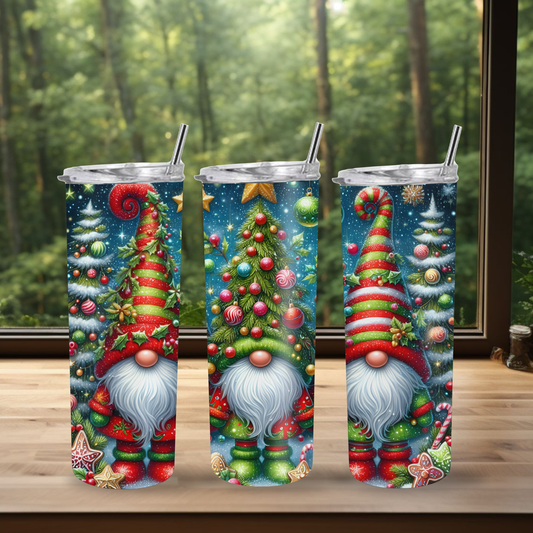 20 oz Tumbler "Christmas Gnomes"